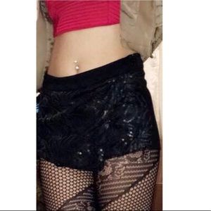 Forever 21 black sequined shorts